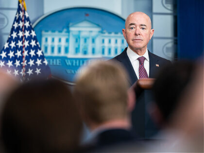 Homeland Security Secretary Alejandro Mayorkas holds a press briefing, Friday, September 2