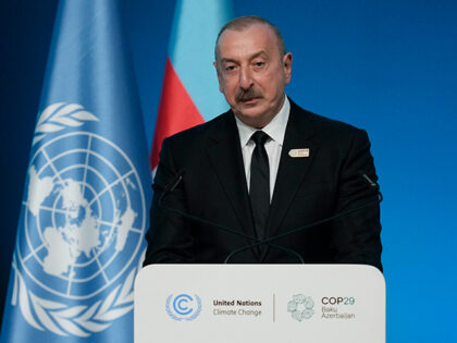 Ilham Aliyev, Azerbaijan president, speaks during a plenary session at the COP29 U.N. Clim