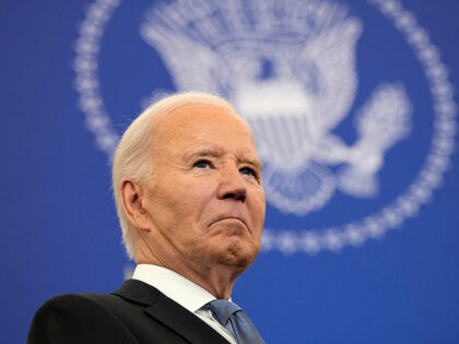 President Joe Biden waits to speak about foreign policy at the State Department in Washing