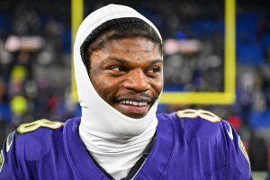 Baltimore Ravens quarterback Lamar Jackson wins third MVP award from writers' group