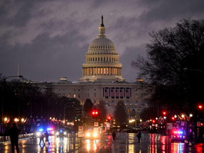 The US Capitol ahead of the 60th presidential inauguration in Washington, DC, US, on Sunda