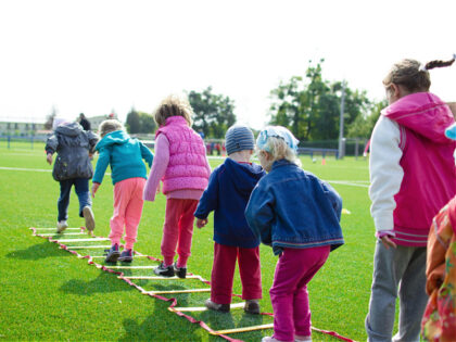 children playing during recess