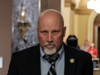 Rep. Thomas Massie (R-TX) and U.S. Rep. Chip Roy (R-TX) walk to Speaker of the House Mike