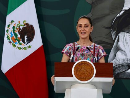 Mexican President Claudia Sheinbaum claims that crime is down under her watch. (Credit: Pr