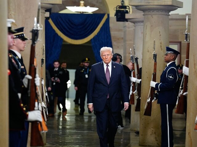 Donald Trump in Capitol Rotunda during Inauguration