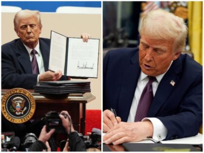 Donald Trump Signs Executive Orders on 1st Day in Office (AP Photos)