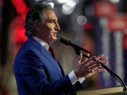 Gov. Doug Burgum speaks during the Republican National Convention Wednesday, July 17, 2024