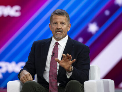 Erik Prince, former chief executive officer of Blackwater Worldwide, speaks during the Con