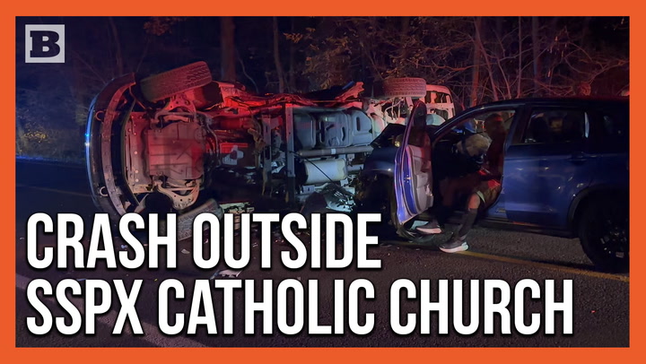 Accident Outside of Virginia Church Flips SUV onto Its Side