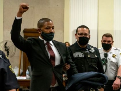 Actor Jussie Smollett is led out of the courtroom after being sentenced at the Leighton Cr