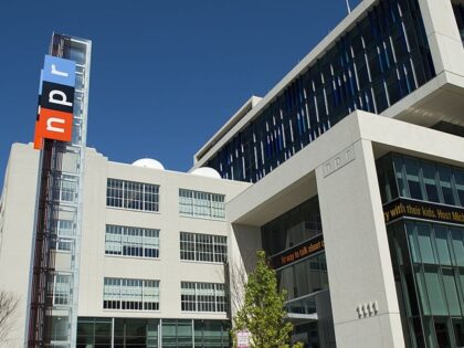 The headquarters for National Public Radio, or NPR, are seen in Washington, DC, September