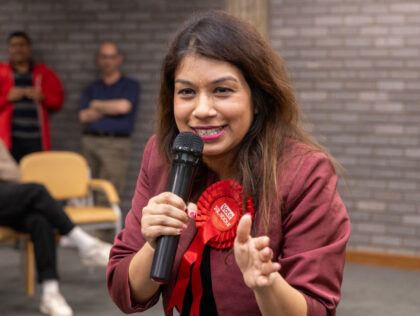 LONDON, ENGLAND - MAY 30: Tulip Siddiq, the Labour candidate for Hampstead and Kilburn, la