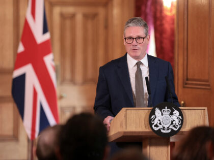 LONDON, ENGLAND - JULY 6: New British Prime Minister, Keir Starmer holds a press conferenc