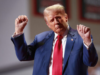 Donald Trump dances in Indiana, Pennsylvania (File Photo by Win McNamee/Getty Images)