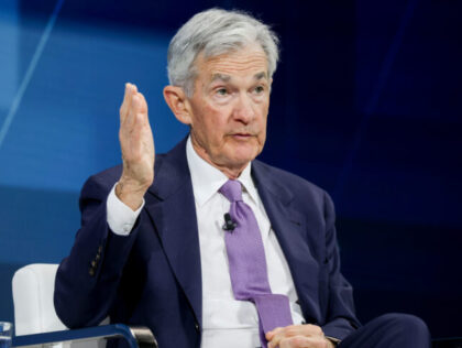 Jerome Powell, chairman of the US Federal Reserve, during the New York Times DealBook Summ