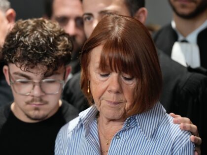 AVIGNON, FRANCE - DECEMBER 19: Gisele Pelicot gives a statement inside the courthouse afte