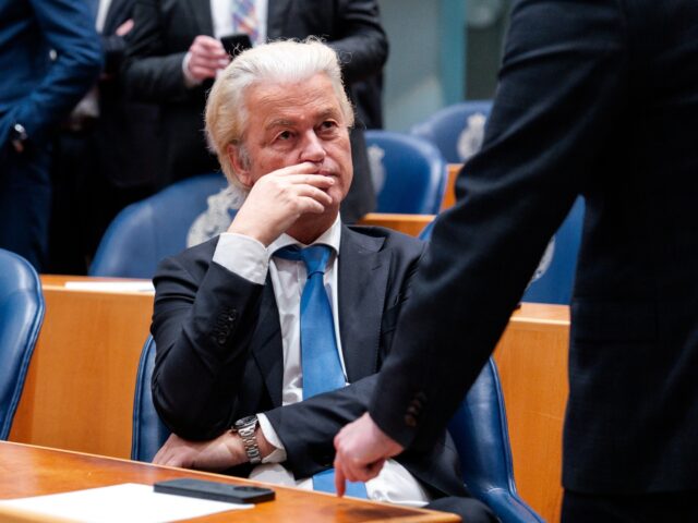 Den Haag, Netherlands - December 17: Geert Wilders (PVV) looks on during the plenary debat