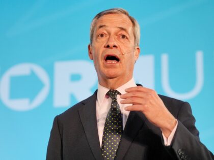 Reform UK leader Nigel Farage during the Reform UK South East conference, at Sandown Park