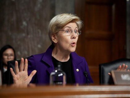 U.S. Sen. Elizabeth Warren (D-MA) questions U.S. President-elect Donald Trump's nominee fo