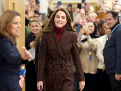 LONDON, ENGLAND - JANUARY 14: Catherine, Princess of Wales during a visit to The Royal Mar