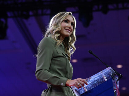 NATIONAL HARBOR, MD - FEBRUARY 22: Lara Trump appears during CPAC at Gaylord Resort and Co