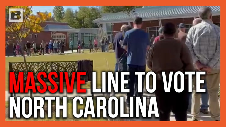 Massive Line Appears for Early Voting In Apex, North Carolina