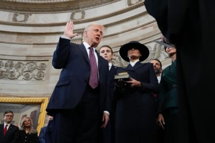 President Donald Trump, speaking after being sworn in, vowed an overhaul of the US trade s