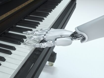 Robot playing piano