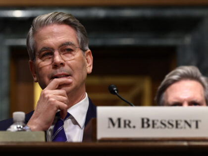 Billionaire hedge fund manager Scott Bessent testifies before the Senate Finance Committee