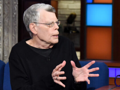 NEW YORK - AUGUST 9: The Late Show with Stephen Colbert and guest Stephen King during Mond