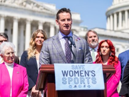 UNITED STATES - APRIL 20: Rep. Greg Steube, R-Fla., speaks during a new conference outside