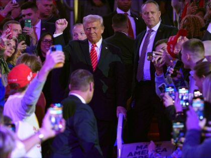 President-elect Donald Trump arrives at a rally ahead of the 60th Presidential Inauguratio